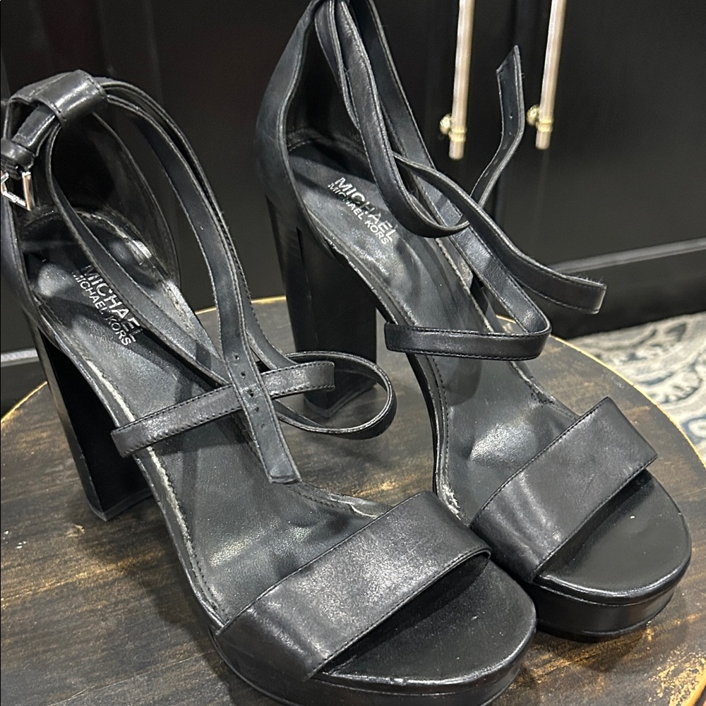 Michael Kors Black Strappy Heels
